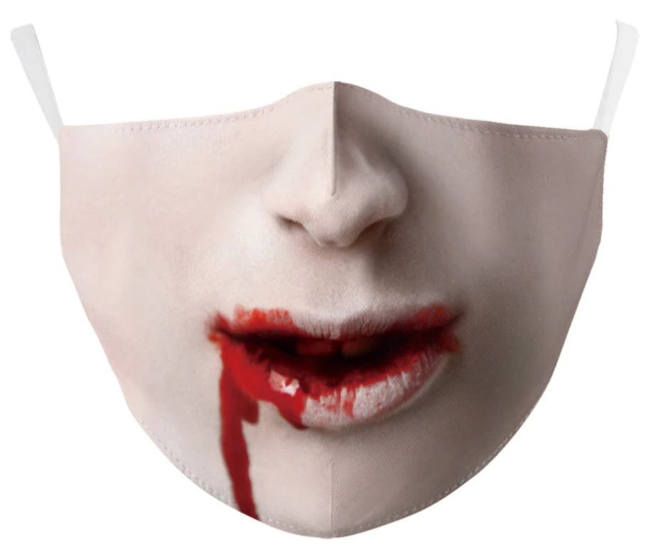 страшная вампірская маска для твару