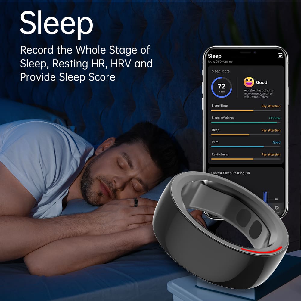 маніторынг сну smart ring ai intelligent