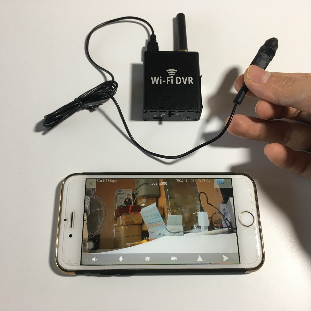 мікра-міні-аб'ектыў ip-камеры з кропкай Wi-Fi