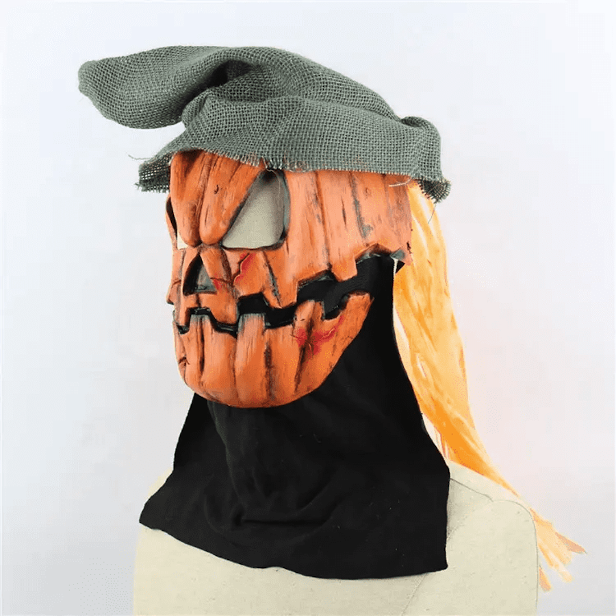 Страшная маска для асобы з гарбуза на Хэлоўін
