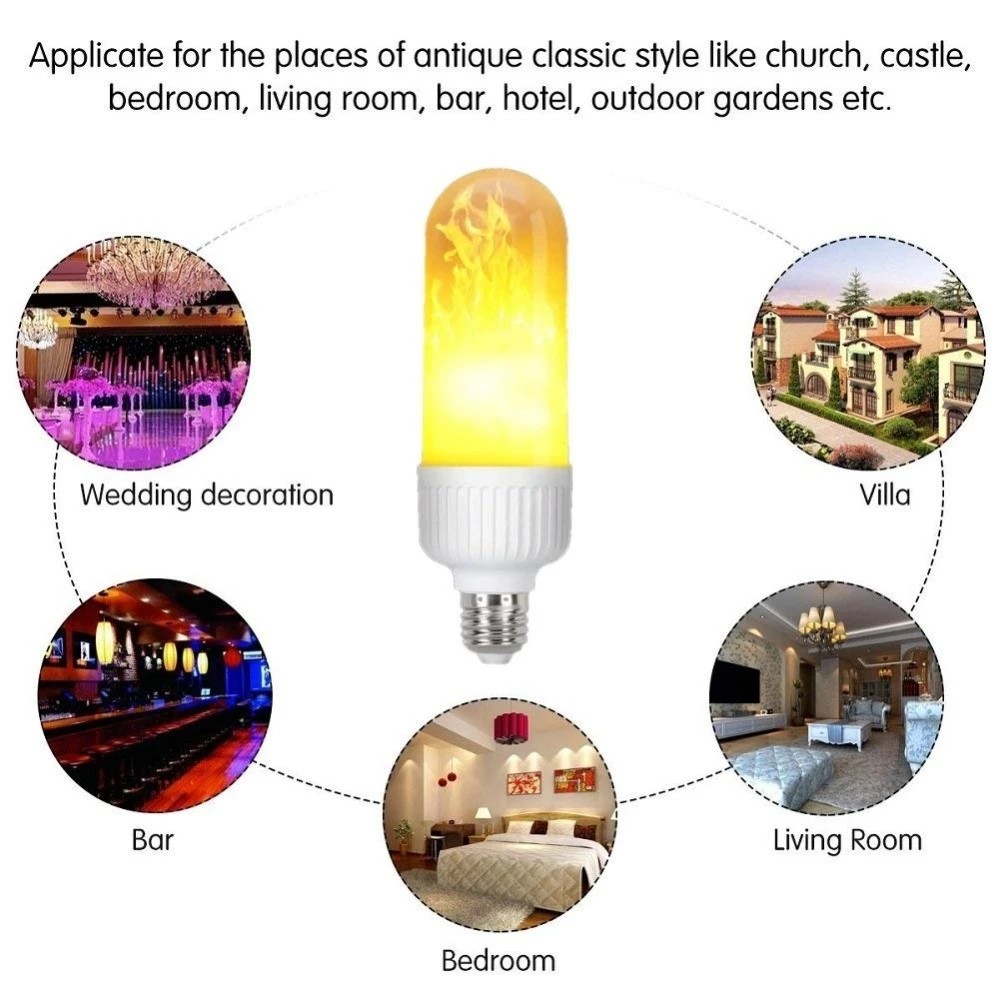 LED Fire bulb - імітацыя полымя вогнішча