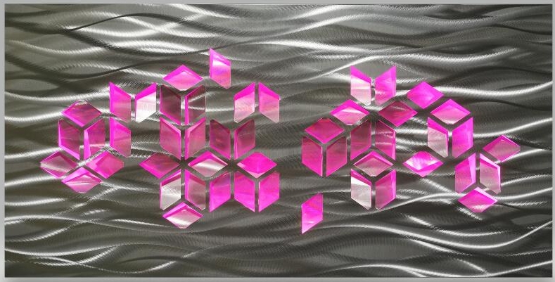 3D-алюмініевая карціна са святлодыёднай падсветкай