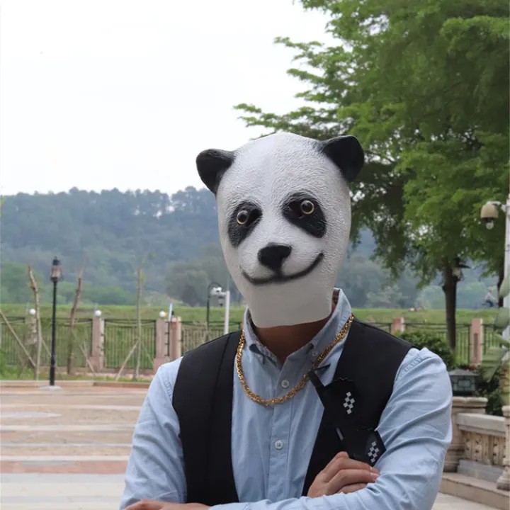 панда сіліконавая маска для твару і галавы
