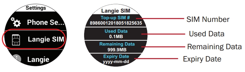 Langie акумулятарная SIM-карта