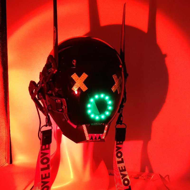 Святлодыёдны шлем Cyberpunk LED